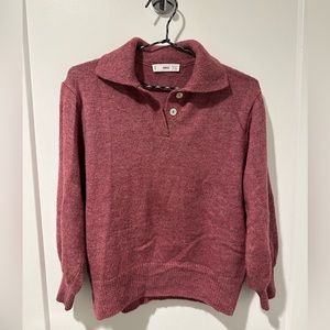 Mango Knitted Polo Sweater